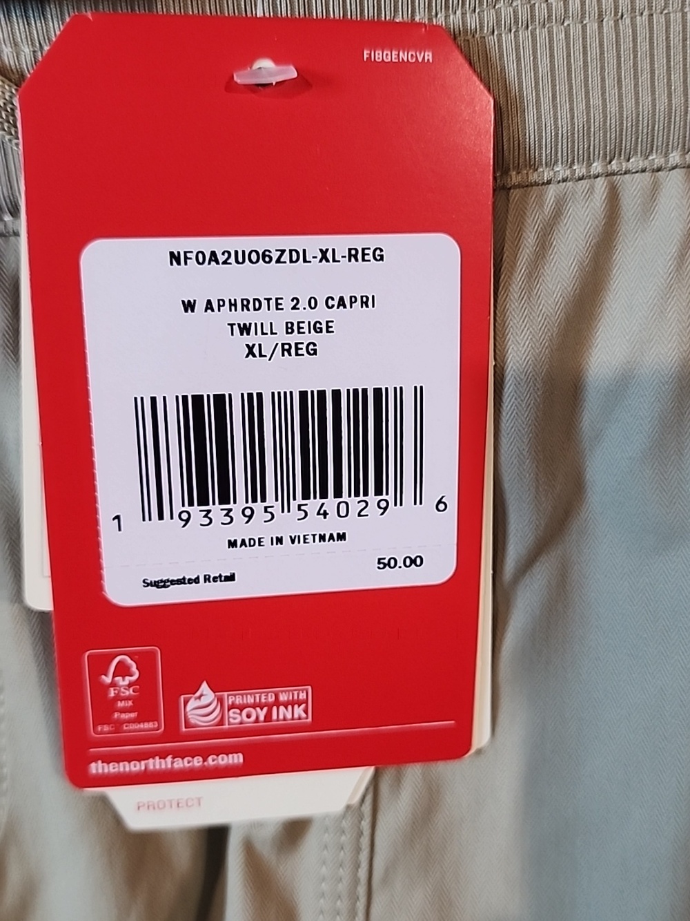 Northface Aphrodite Capri Standard Fit Pants NWT Size Xlarge - Picture 8 of 11